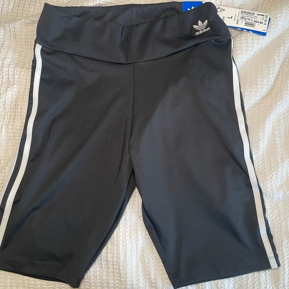 Adidas high waisted biker shorts
